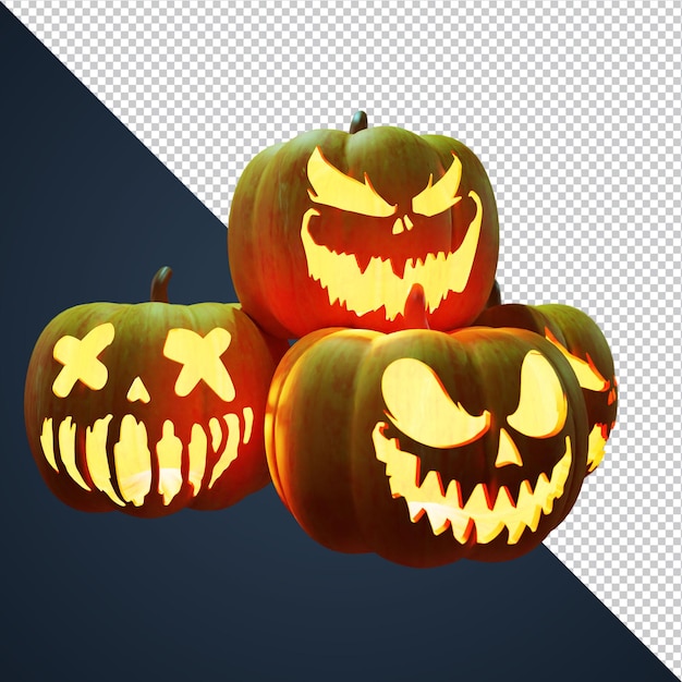 3D-Render-Kürbis-Halloween-Element für Event-Poster und Flye