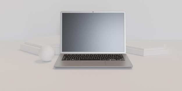 3D-Render-Laptop-Hintergrund