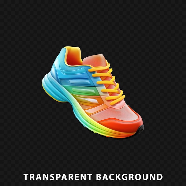 3d-render-laufschuhe, isoliert auf transparentem hintergrund