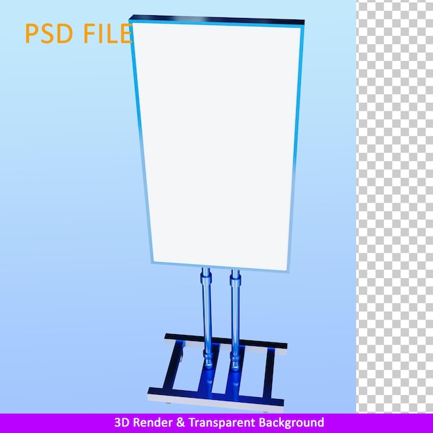 PSD 3d-render-lcd-display-informationen