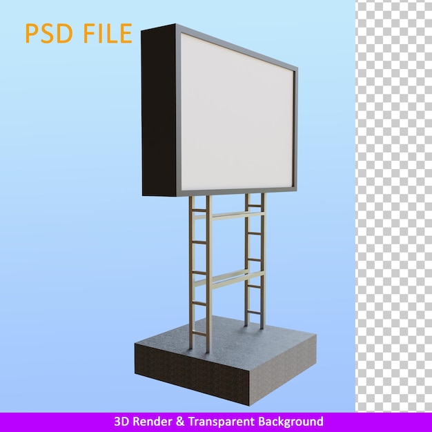 3D-Render-LCD-Display-Werbung