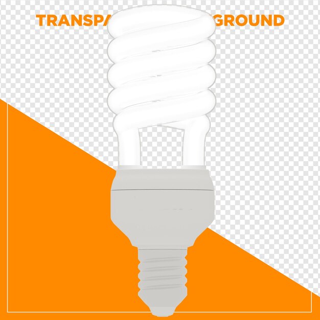 3d render light lamp bulb with transparent background