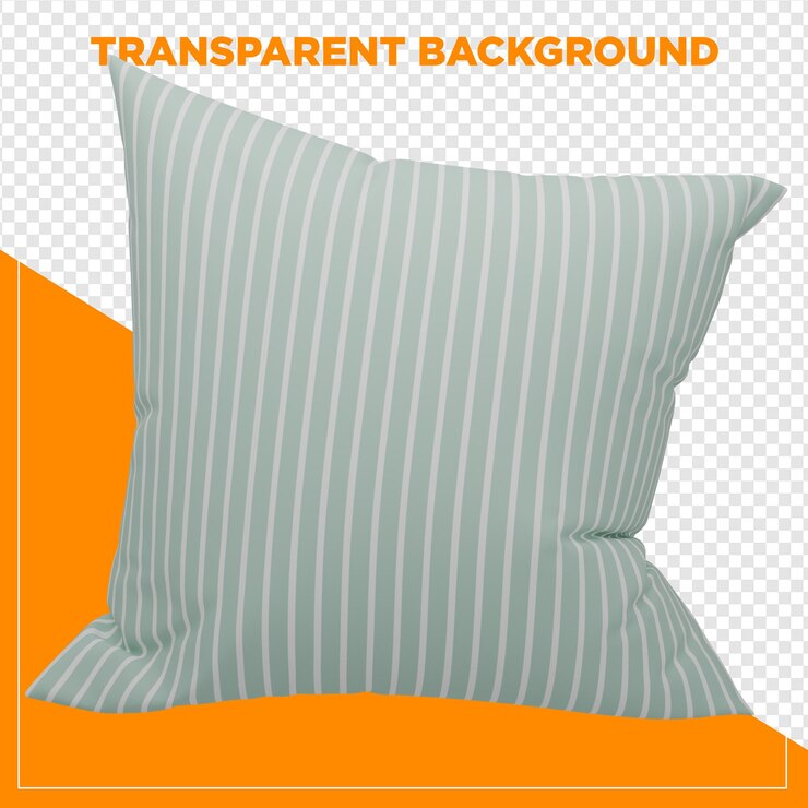 PSD 3d render linhas confortáveis textura almofada azul com fundo transparente