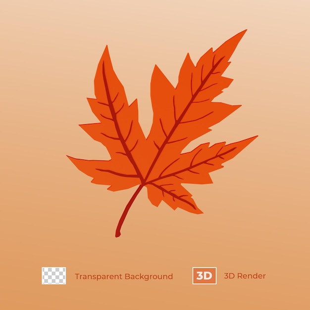 3D-Render Maple Leaf für Thanksgiving