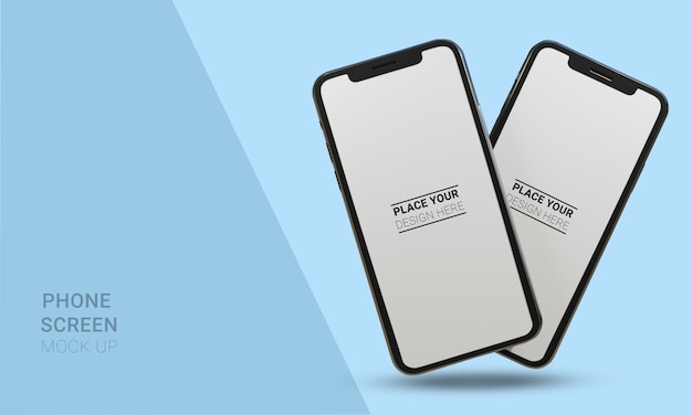 3D render maquete realista de smartphone