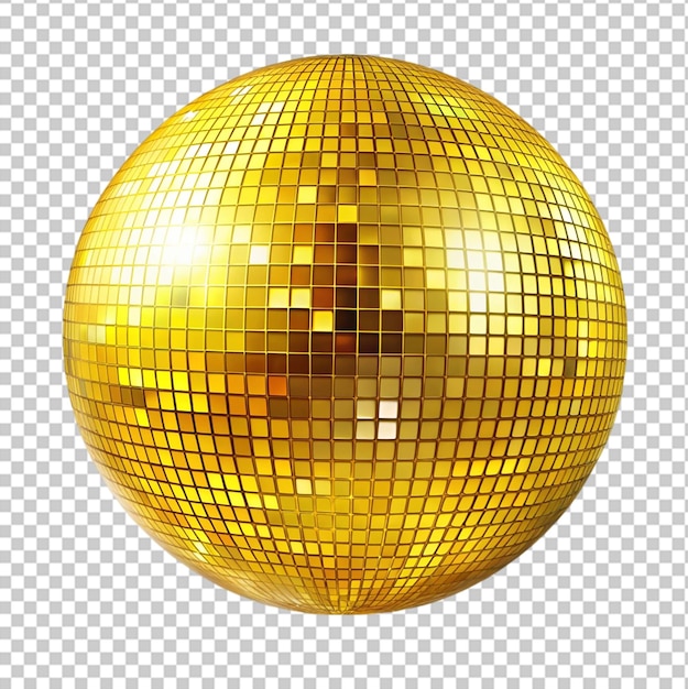 3D Render de metal brillante y reflectante bola de discoteca aislado sobre fondo blanco.