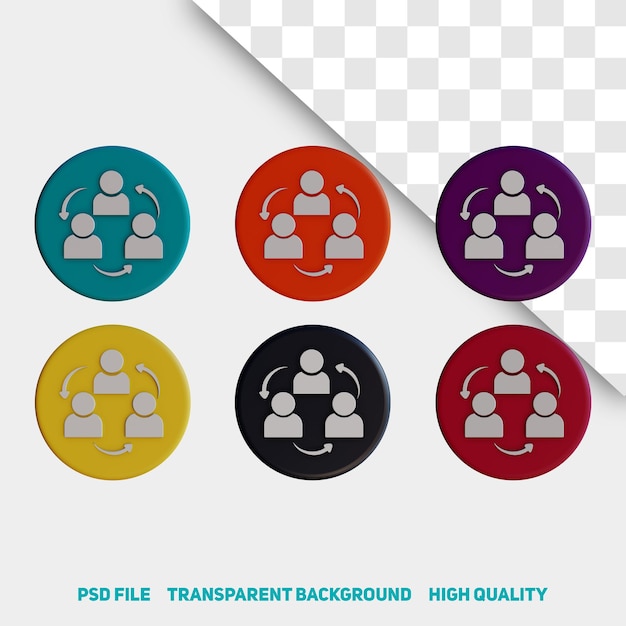 3D-Render-Minimalist Connect App Icon Premium PSD