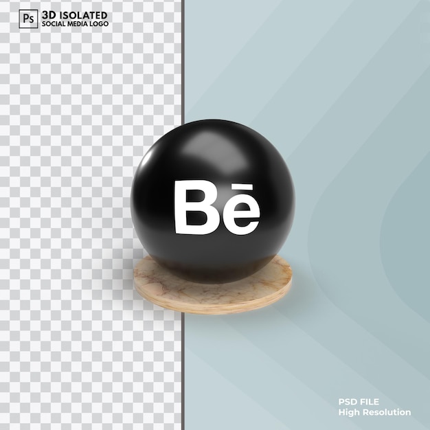 3D render modernes Social Media Icon Premium Psd