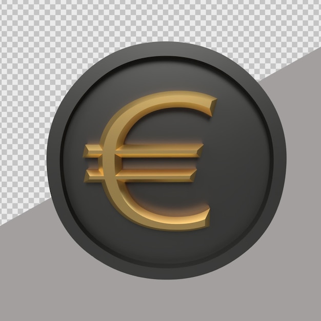 3D Render moneda euro