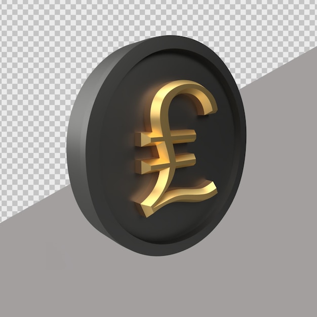 3D Render moneda Lira