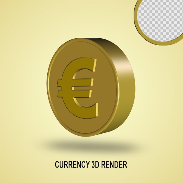 3d render moneda oro