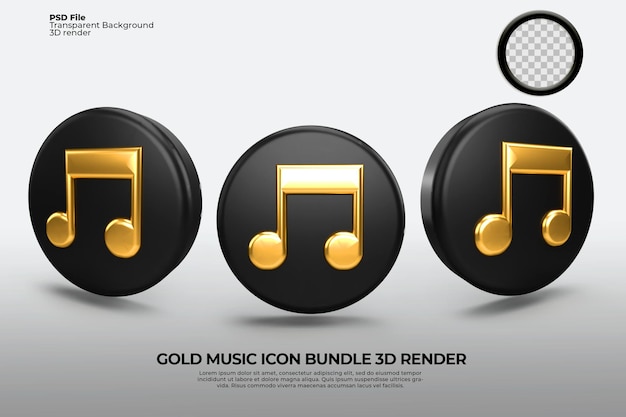 3d-render-musiksymbol transparent