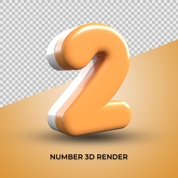 3d render número 02 combinación de colores