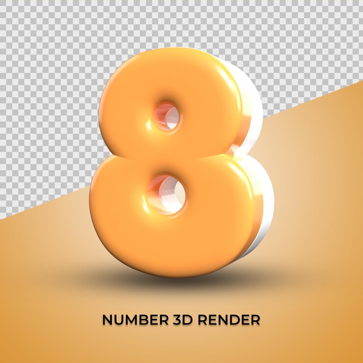 3d render número 08 con combinación de colores