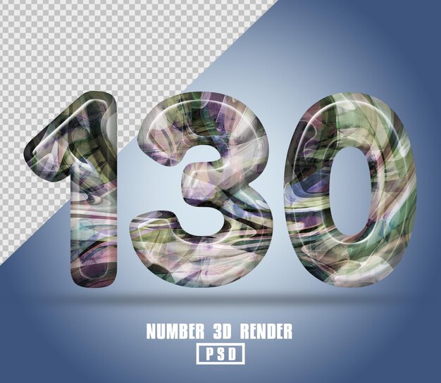 3D render número 130 con color de textura líquida abstracta
