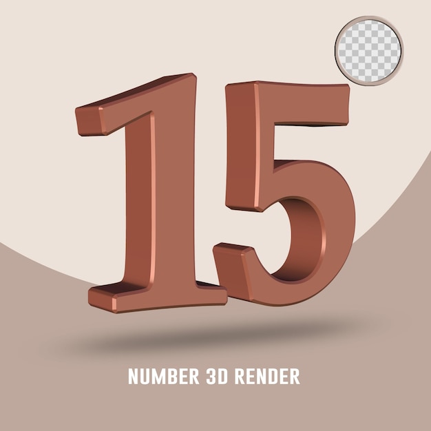 3D render número 15 color cobre