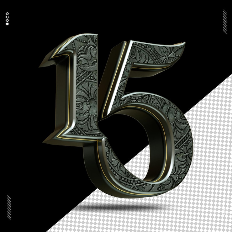PSD 3d render número 15 fuente medieval