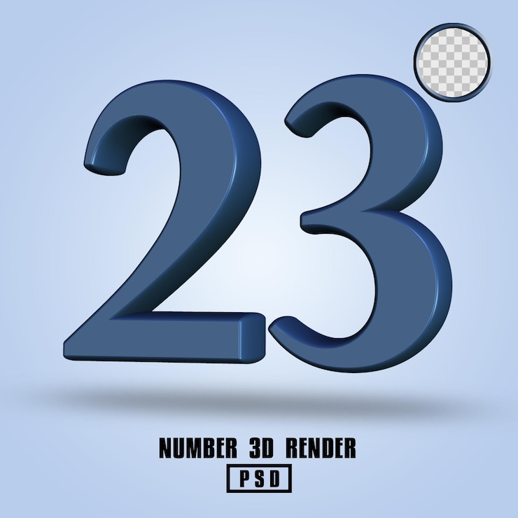 PSD 3d render número 23 color pizarra
