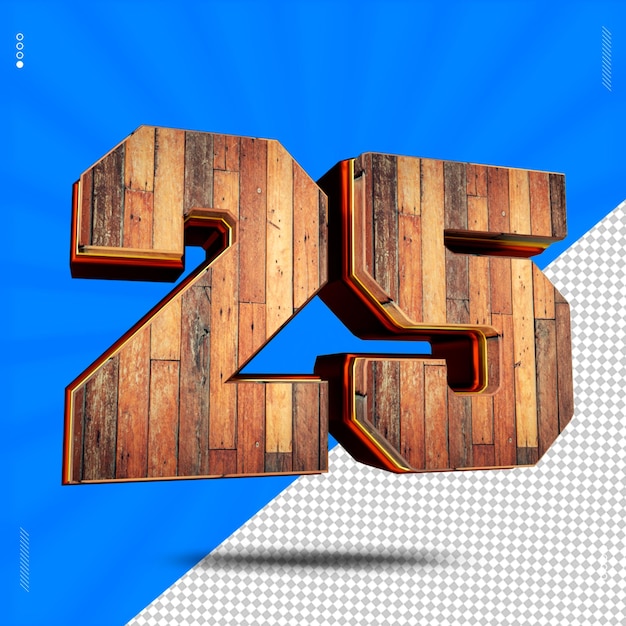 3d render número 25 fuente madera