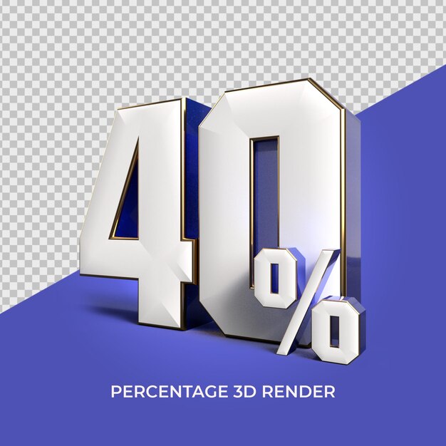 3D render número 40 porcentaje