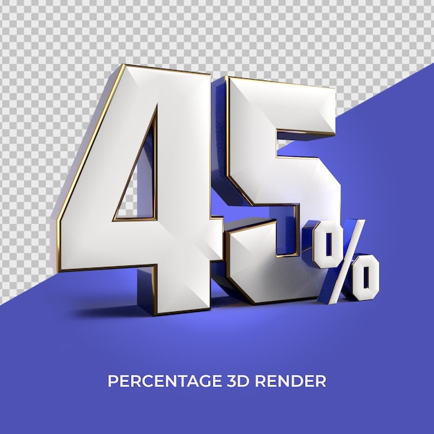 3D Render número 45 porcentaje