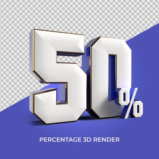 3D render número 50 porcentaje