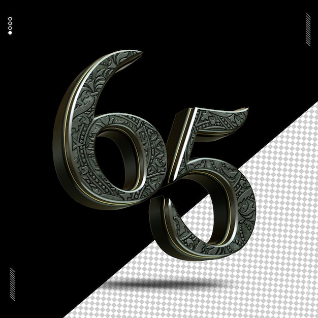 PSD 3d render número 65 fuente medieval