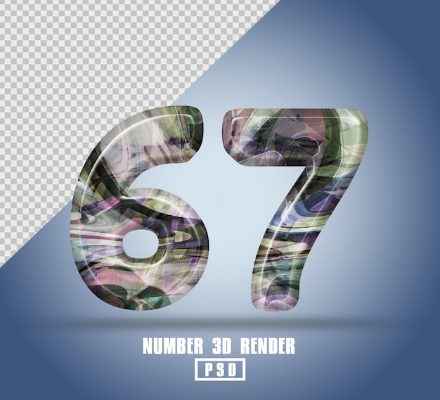 3D render número 67 con color de textura líquida abstracta