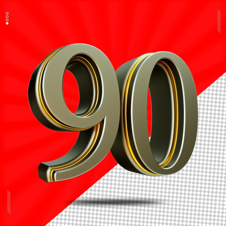 PSD 3d render número 90 fuente acero