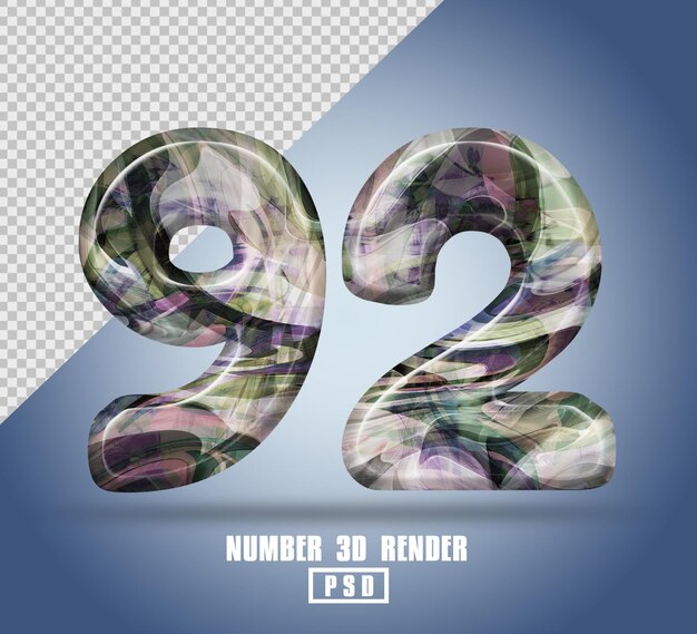 3D render número 92 con color de textura líquida abstracta