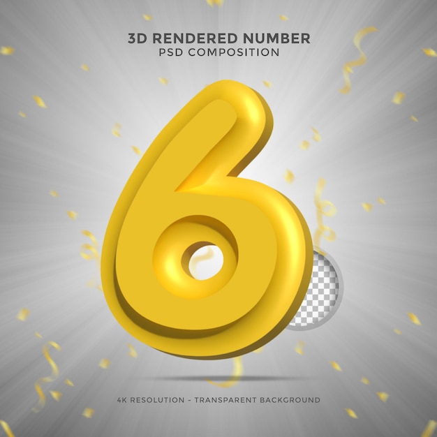 3d render números Fiesta cumpleaños celebrar aniversario y fuente de boda Elementos de diseño realistas