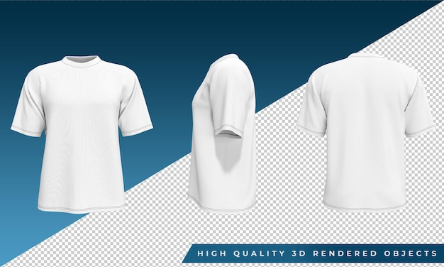 3D Render Objects Tshirt Jersey Immagini vista frontale e posteriore