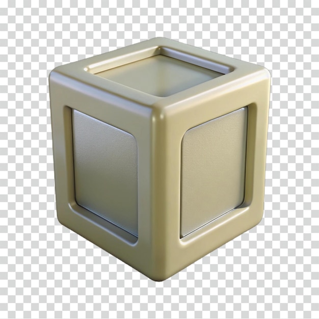 3D Render of a Cubic Container with an Inner Frame
