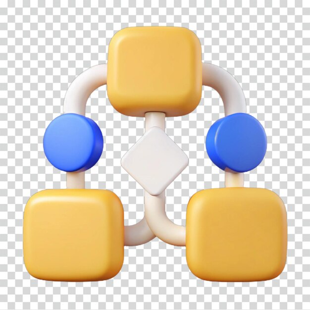 3d render of abstract network connection
