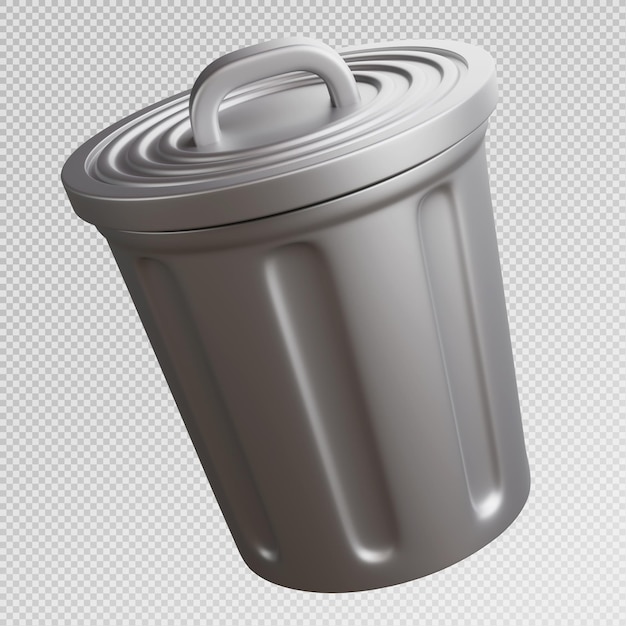 3d render of recycle bin icon