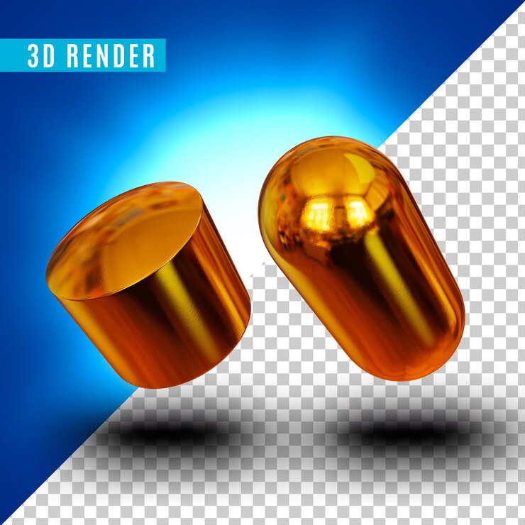PSD 3d render oro conjunto de objetos de formas geométricas aislado en primitivas realistas brillantes de fondo