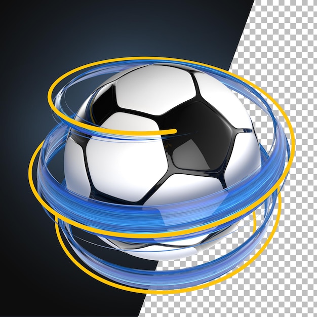3D render palla spruzzata vernice calcio calcio