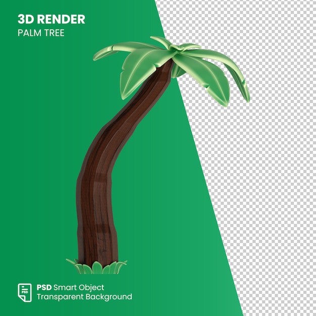 PSD 3d render palmera datilera