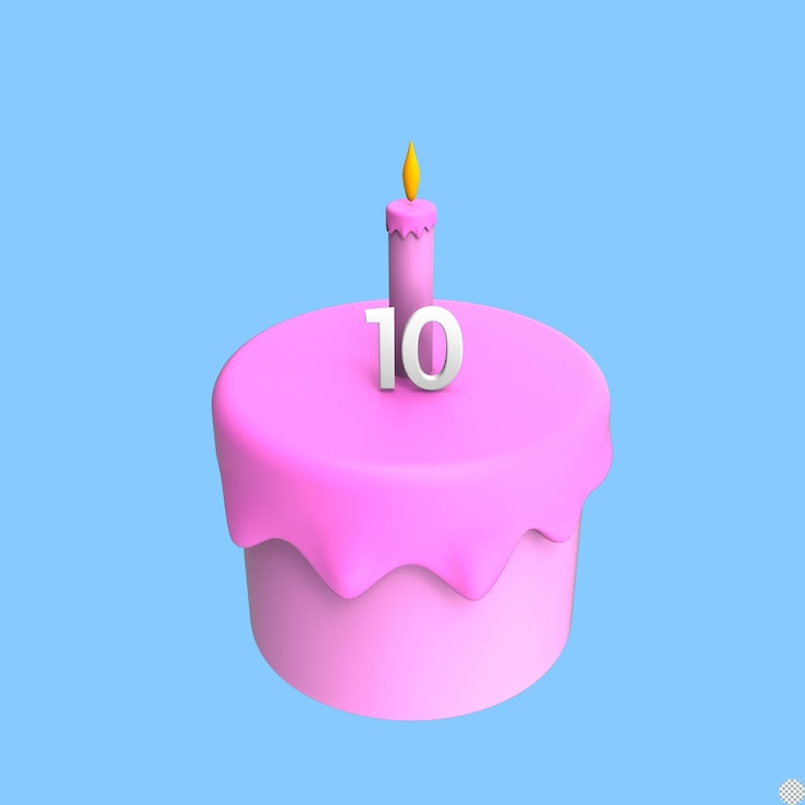 PSD 3d render pastel de cumpleaños color pastel copia espacio ilustración aislada