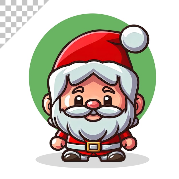 PSD 3d render d'un père noël mignon charicature