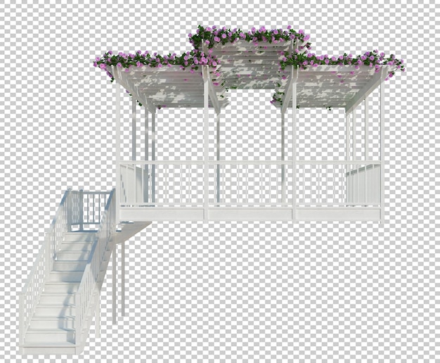 3D Render piante di edera isolate