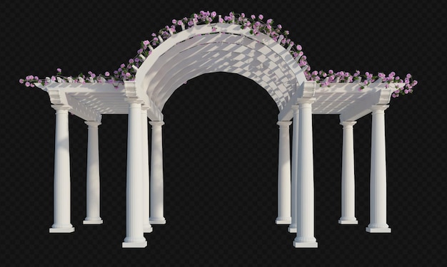 3D Render piante di edera isolate