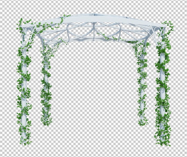 3D Render piante di edera isolate