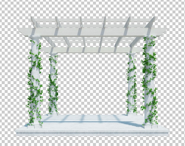 3D Render piante di edera isolate