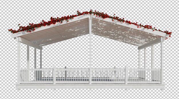 3D Render piante di edera isolate