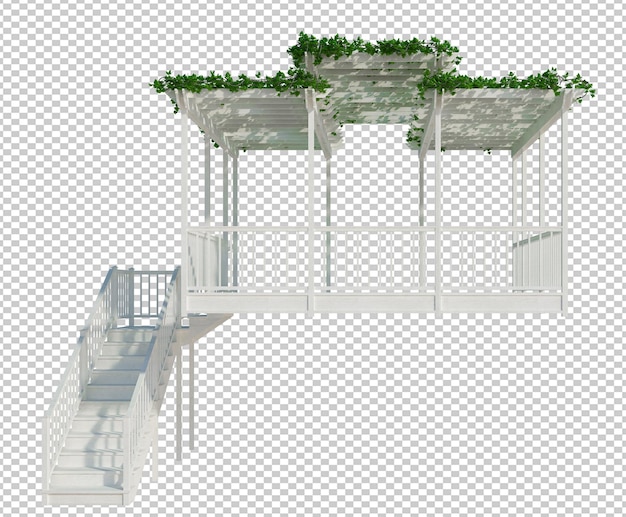 3D Render piante di edera isolate