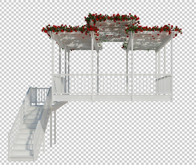 3D Render piante di edera isolate