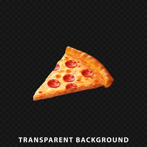 PSD 3d render pizza slice isolado em fundo transparente