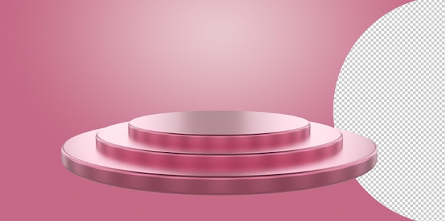 3D-Render-Podium-Szene mit transparentem Hintergrund