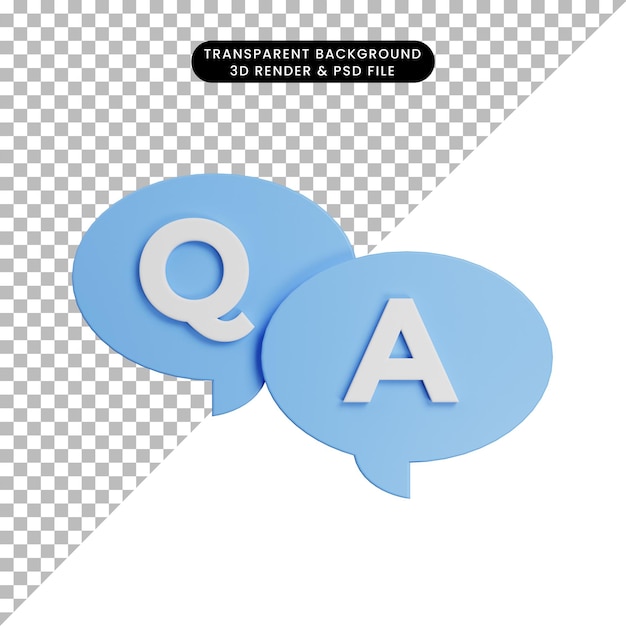 3d render pregunta y respuesta